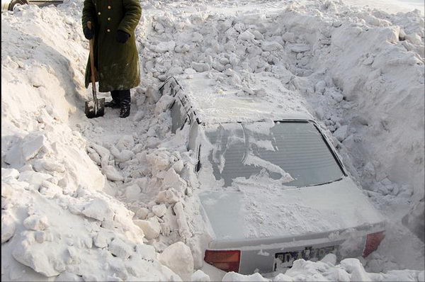 В Китае сильные снегопады