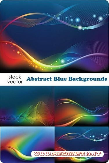 Векторные фоны - Abstract Blue Backgrounds