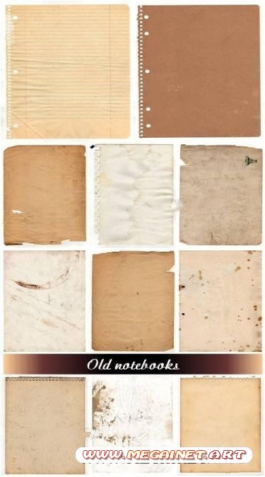 Старые блокноты и тетрадные листы - текстуры