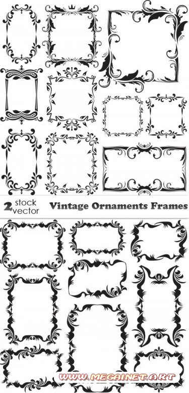 Векторный клипарт - Vintage Ornaments Frames